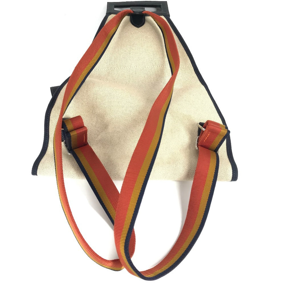 Hermes Backpack Toile H, Leather Beige Rocabal Backpack
