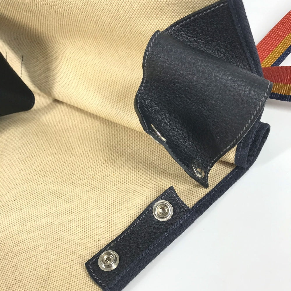Hermes Backpack Toile H, Leather Beige Rocabal Backpack