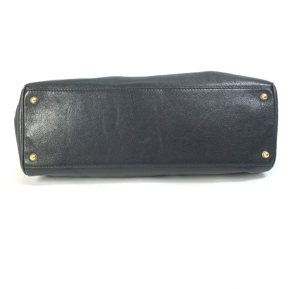Gucci Handbag 121551 Leather Black Interlocking G Blondie Studs Women