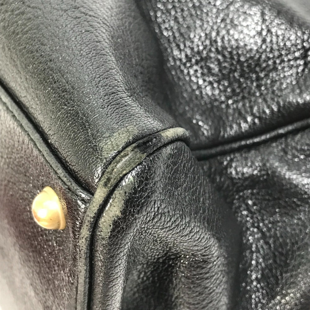 Gucci Handbag 121551 Leather Black Interlocking G Blondie Studs Women