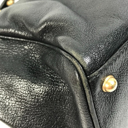Gucci Handbag 121551 Leather Black Interlocking G Blondie Studs Women