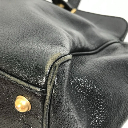 Gucci Handbag 121551 Leather Black Interlocking G Blondie Studs Women