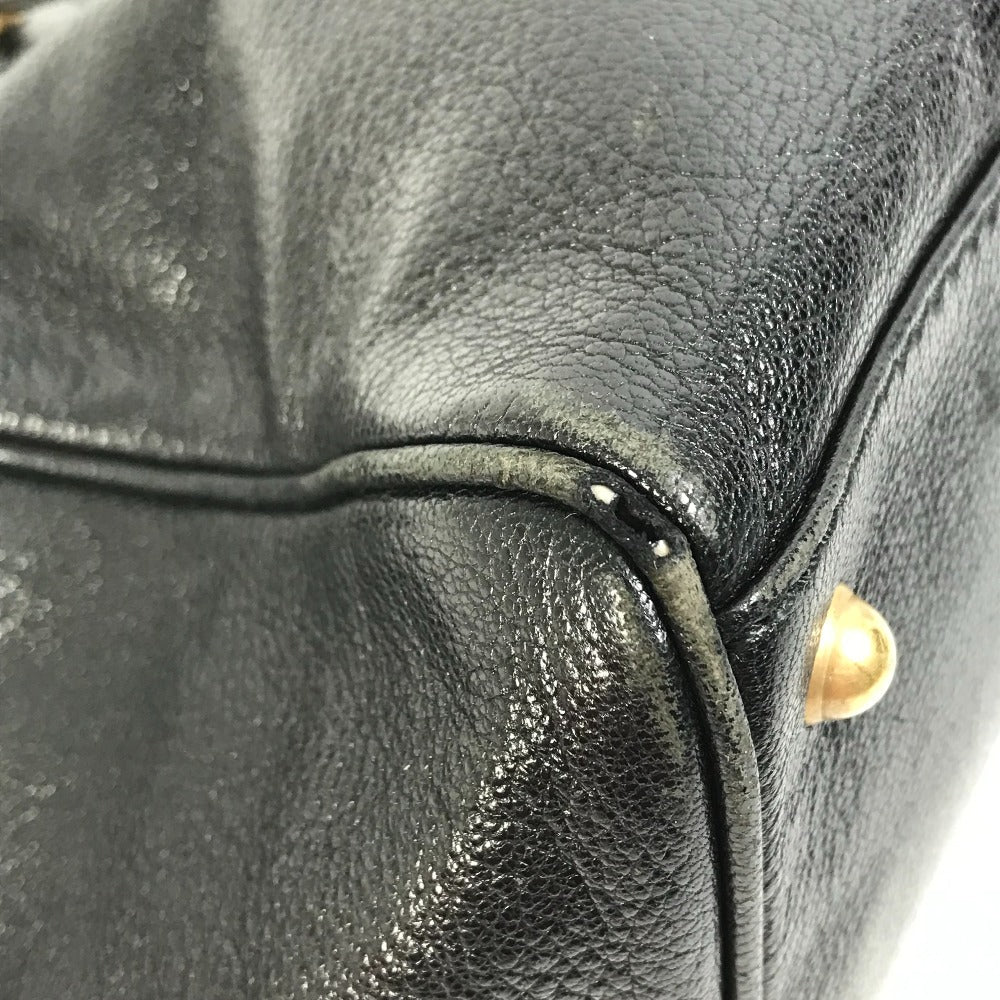 Gucci Handbag 121551 Leather Black Interlocking G Blondie Studs Women