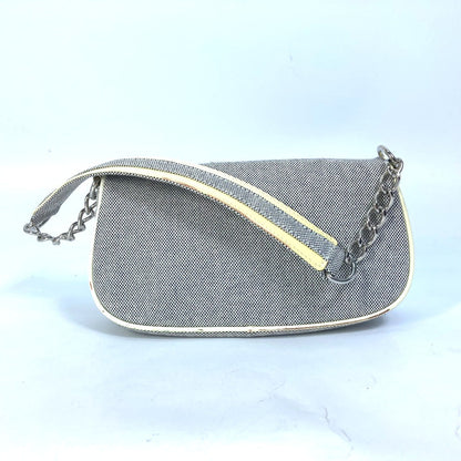 Chanel Shoulder Bag Canvas Gray Type No.5 Cc Camellia Coco Mark Chain Women