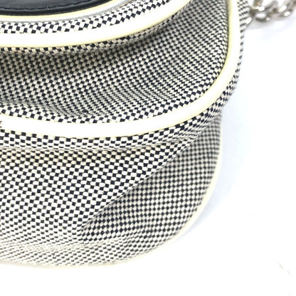 Chanel Shoulder Bag Canvas Gray Type No.5 Cc Camellia Coco Mark Chain Women