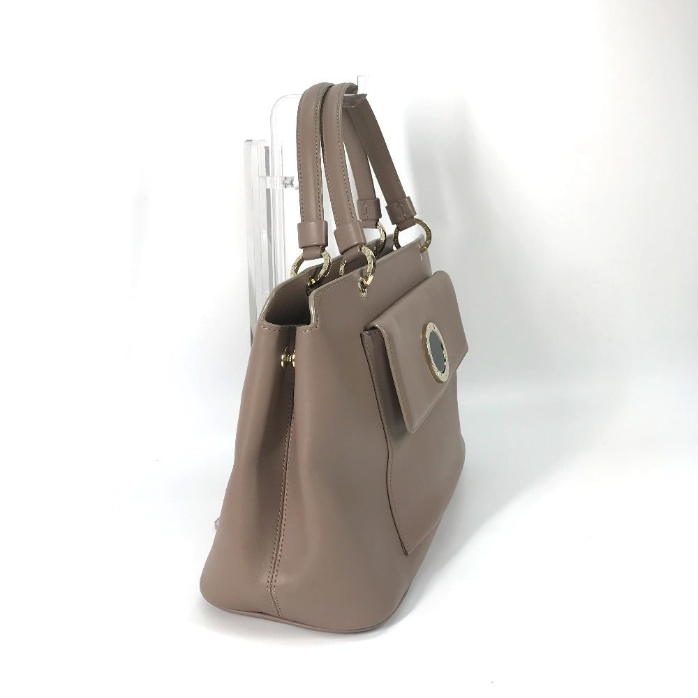 Bvlgari Shoulder Bag Leather Pink Beige Type Bvlgari Bvlgari Logo Tote Bag Women