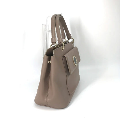 Bvlgari Shoulder Bag Leather Pink Beige Type Bvlgari Bvlgari Logo Tote Bag Women