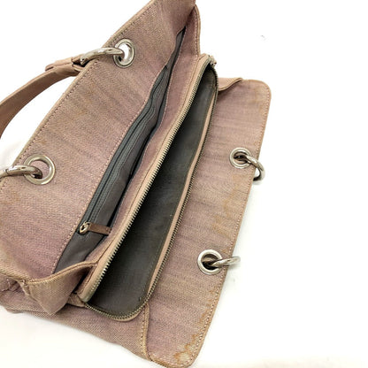 Chanel Tote Bag Cotton Canvas Pink Type Coco Mark Cc Matrasse Women