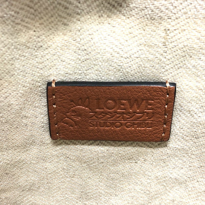 Loewe Pouch C822057X24 Canvas Blue Ghibli Collaboration Howl'S Moving Castle Drawstring Women