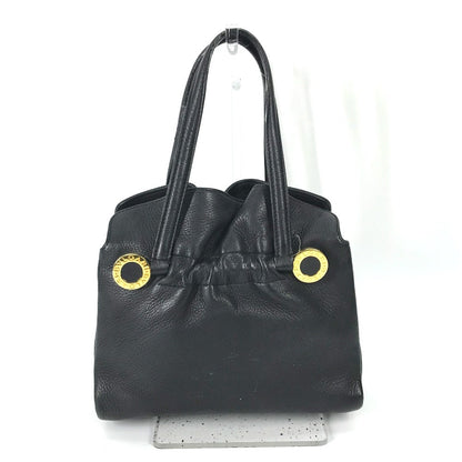 Bvlgari Tote Bag Leather Black Bulgari Bulgari Handbag Women
