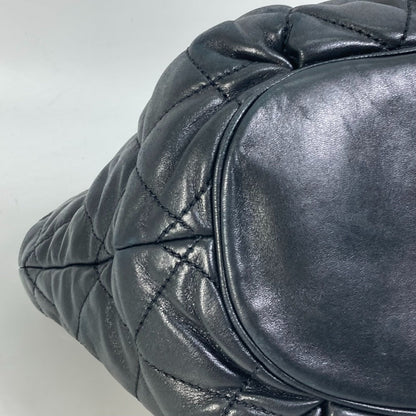 Chanel Shoulder Bag Leather Black Cc Coco Mark Matrasse Quilting Women