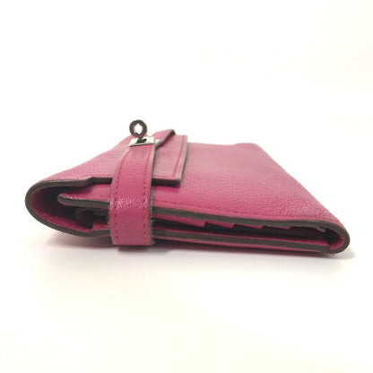 Hermes Long Wallet Purse Shave Pink Type Kelly Wallet Long Depliant Women