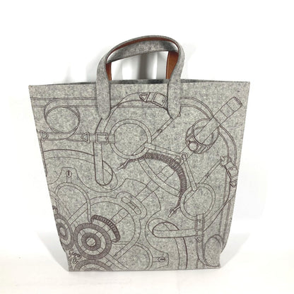 Hermes Tote Bag Felt, Leather Gray Shoulder Bag Shoulder Bag Karimi Gm