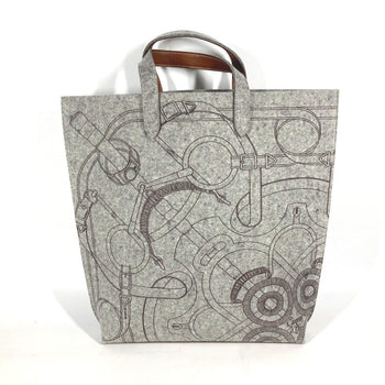 Hermes Tote Bag Felt, Leather Gray Shoulder Bag Shoulder Bag Karimi Gm