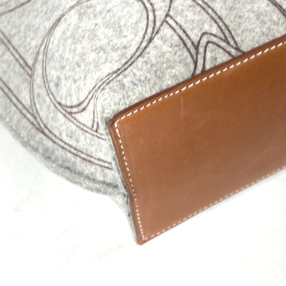 Hermes Tote Bag Felt, Leather Gray Shoulder Bag Shoulder Bag Karimi Gm