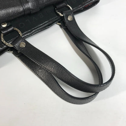 Bvlgari Shoulder Bag Leather / Canvas Black Tote Bag Logo Mania