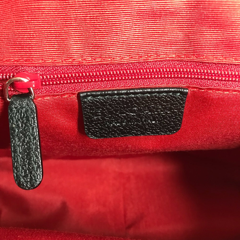 Bvlgari Shoulder Bag Leather / Canvas Black Tote Bag Logo Mania