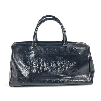 Fendi Handbag Leather Black Doctor Bag Logo Women