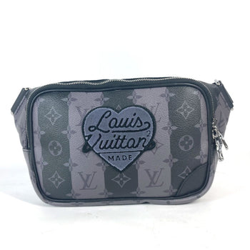 Louis Vuitton Sling Bag M59338 Monogram Eclipse Canvas Gray Nigo Collaboration Monogram Stripe