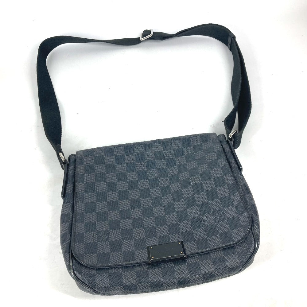Louis Vuitton Shoulder Bag N41260 Damier Grafitto Canvas Black Damier Grafitte District Pm Mens