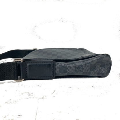 Louis Vuitton Shoulder Bag N41260 Damier Grafitto Canvas Black Damier Grafitte District Pm Mens