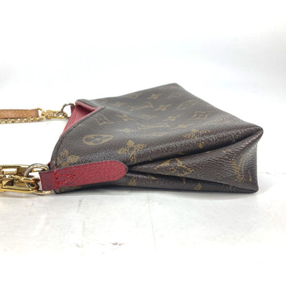 Louis Vuitton Shoulder Bag M41638 Monogram Canvas Red Monogram Pallas Clutch Women