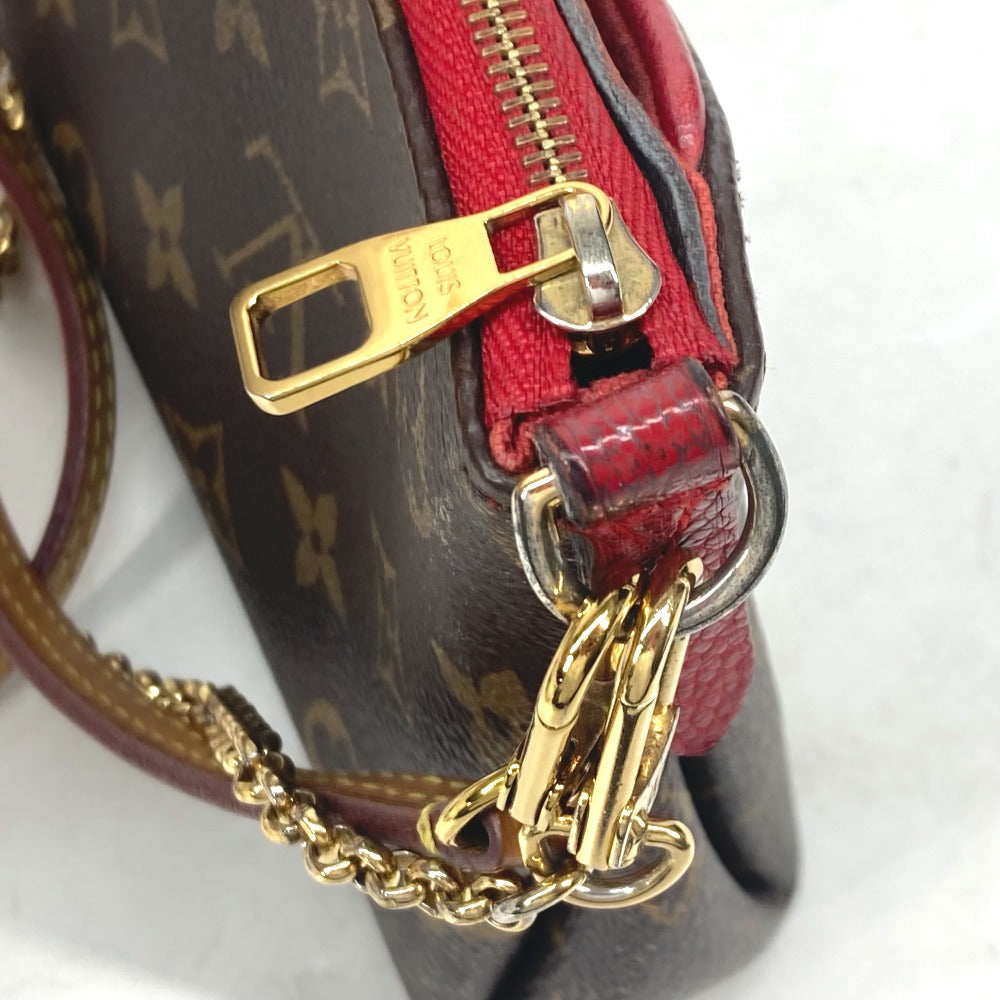Louis Vuitton Shoulder Bag M41638 Monogram Canvas Red Monogram Pallas Clutch Women