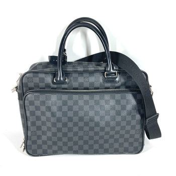 Louis Vuitton Business Bag N23253 Damier Grafitto Canvas Black Damier Grafitte Ikar Unisex(Unisex)