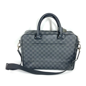 Louis Vuitton Business Bag N23253 Damier Grafitto Canvas Black Damier Grafitte Ikar Unisex(Unisex)