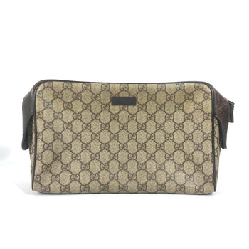 Gucci Pouch 108891 Gg Supreme Canvas, Leather Beige Gg Supreme Logo