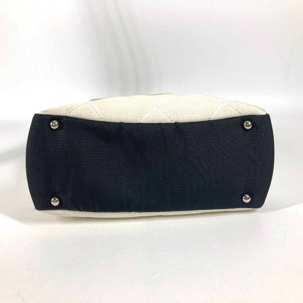 Chanel Shoulder Bag A34208 Canvas White Cc Coco Mark Paris Biarritz Pm Women