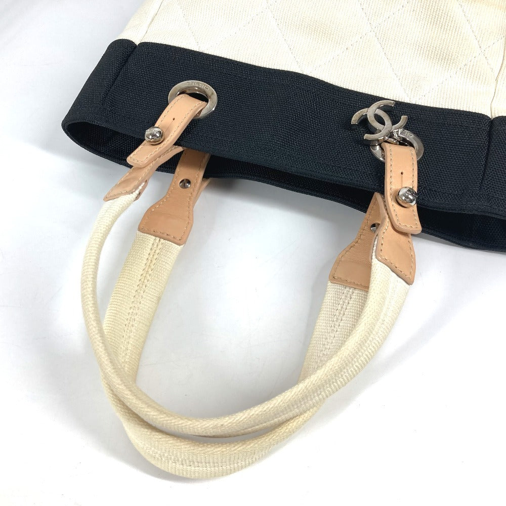 Chanel Shoulder Bag A34208 Canvas White Cc Coco Mark Paris Biarritz Pm Women
