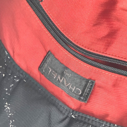 Chanel Backpack Nylon Black Old Travel Line Women