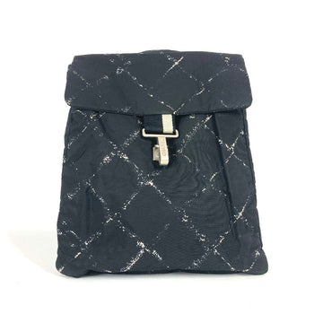 Chanel Backpack Nylon Black Old Travel Line Women