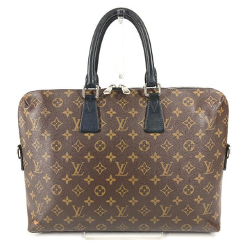 Louis Vuitton Handbag M40868 Monogram Macacer Canvas Brown Monogram Macacer Porto Documan Jules Pdj