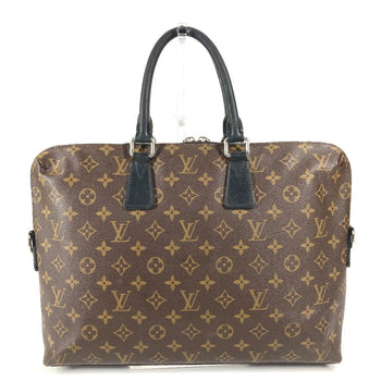 Louis Vuitton Handbag M40868 Monogram Macacer Canvas Brown Monogram Macacer Porto Documan Jules Pdj