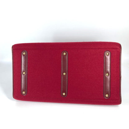 Hermes Boston Duffel Bag Felt, Leather Red H Punching Logo Hood