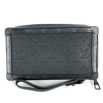 Louis Vuitton Clutch Bag M68986 Taurillon Clemence Leather Black Monogram Taurillon Clemence Soft
