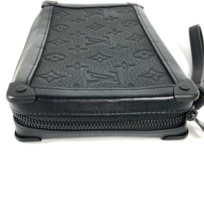 Louis Vuitton Clutch Bag M68986 Taurillon Clemence Leather Black Monogram Taurillon Clemence Soft