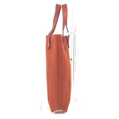 Hermes Handbag Wool, Leather Orange Amedaba Pm