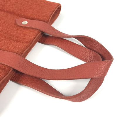 Hermes Handbag Wool, Leather Orange Amedaba Pm