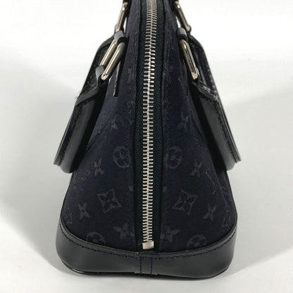 Louis Vuitton Handbag M92146 Satin / Leather Black Monogram Satin Little Alma