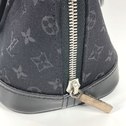 Louis Vuitton Handbag M92146 Satin / Leather Black Monogram Satin Little Alma