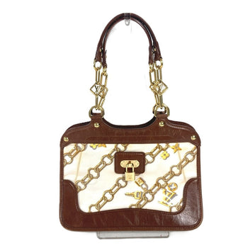 Louis Vuitton Shoulder Bag M95157 Plastics/Leather Brown Monogram Charm Hippo Women