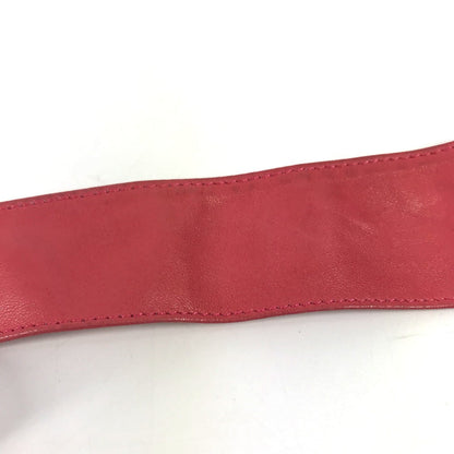 Chanel Belt Leather Pink Vintage Coin Women 80/32