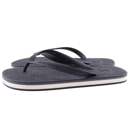 Louis Vuitton Sandals Rubber Black Monogram Thong Sandals Beach Sandals Mens 8