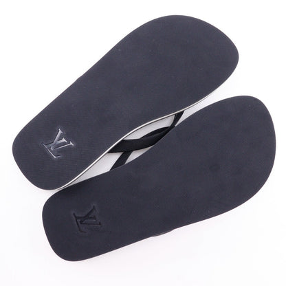 Louis Vuitton Sandals Rubber Black Monogram Thong Sandals Beach Sandals Mens 8