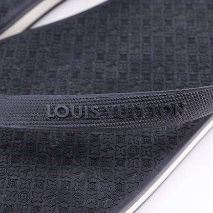 Louis Vuitton Sandals Rubber Black Monogram Thong Sandals Beach Sandals Mens 8