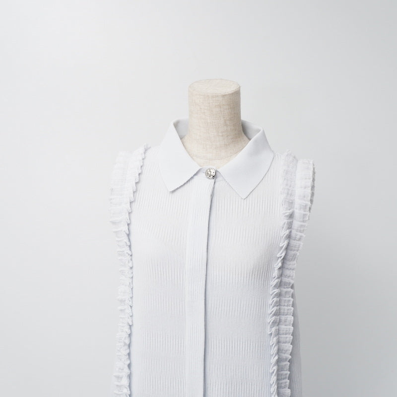 Chanel One Piece P54091 Knit Light Blue Women 34
