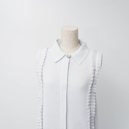 Chanel One Piece P54091 Knit Light Blue Women 34